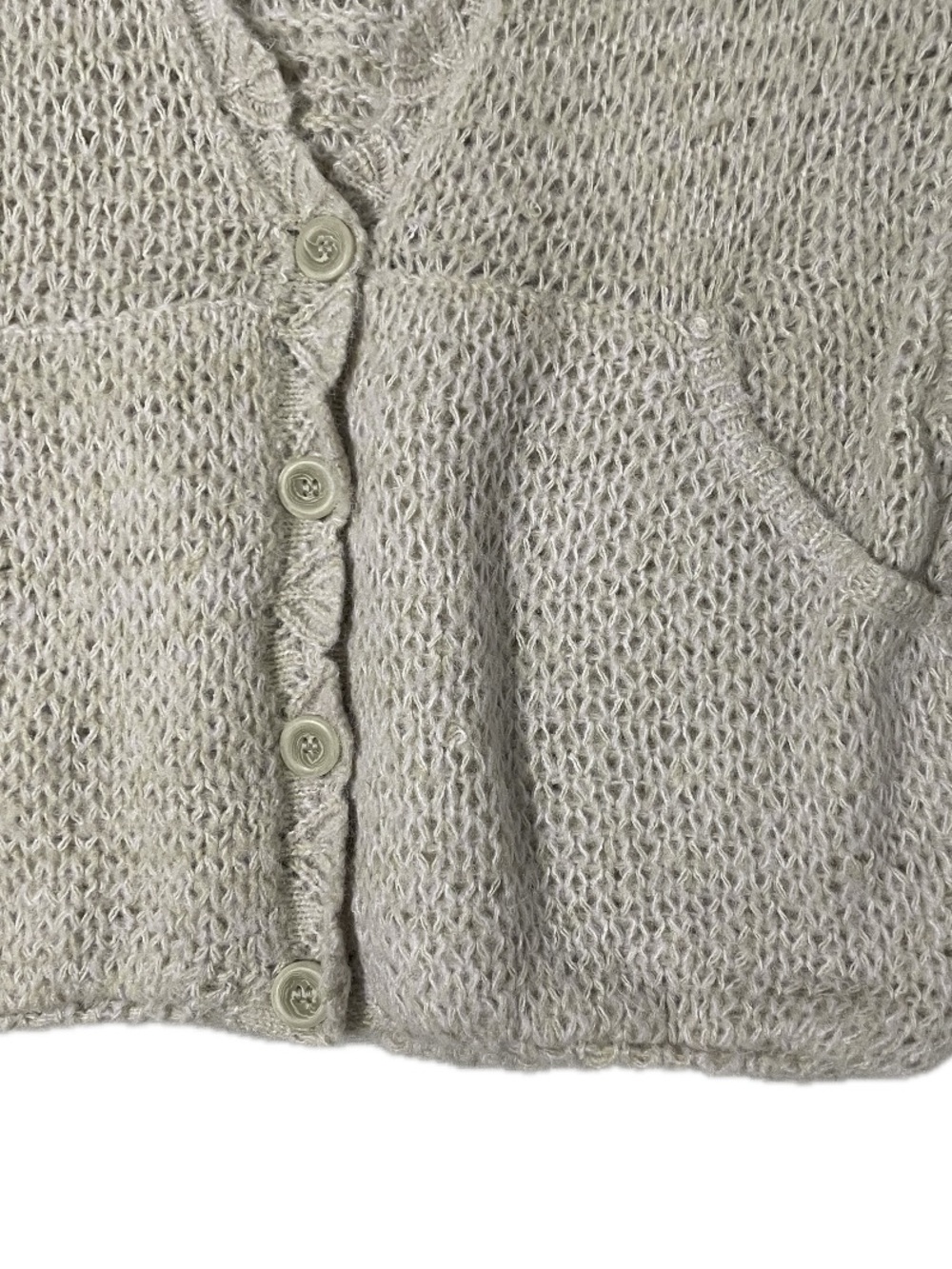 ✰ Kimchi Blue Light Olive Open-Weave V-Neck Cardigan ✰ - Picture 5 of 7